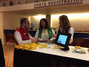 Cochlear staff discussing during celebration-2017