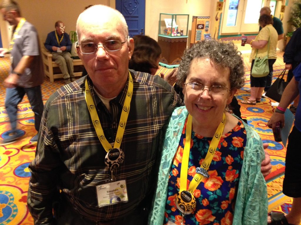 Longtime Cochlear volunteers and good friends, Stephen and Margo at Celebration 2017