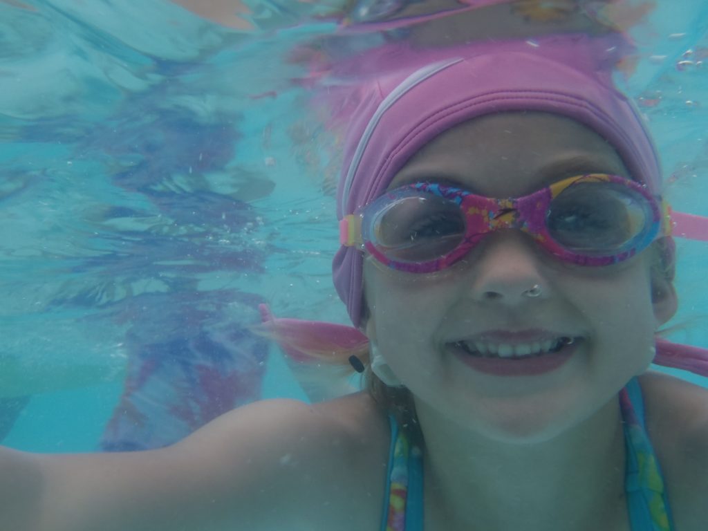 Julia enjoying swimming