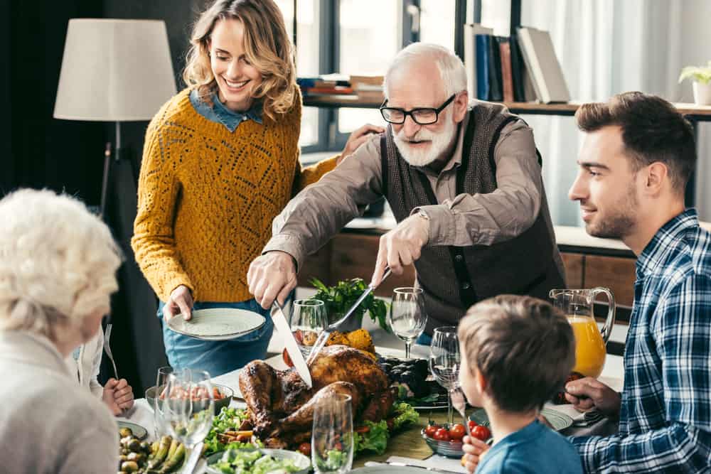 Family enjoying on thanksgiving