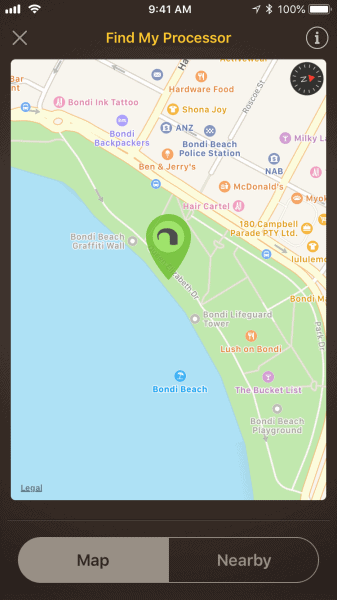 Tracking a misplaced sound processor was a request on the Cochlear tech wish list. Shown here is the 'Find My Processor' feature in the Nucleus Smart App.