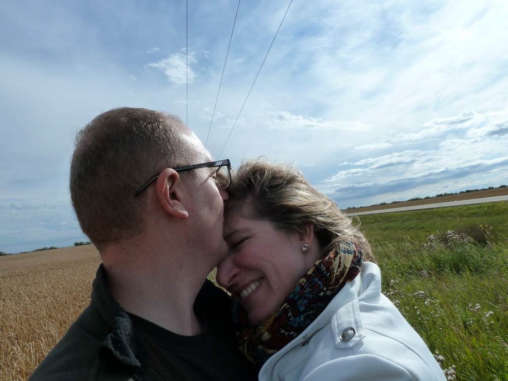 Caroline and husband, who had cochlear implant surgery