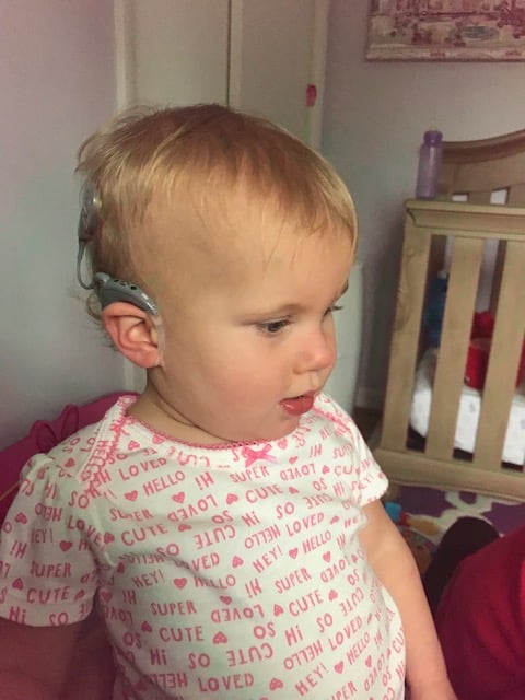Carly with profound hearing loss