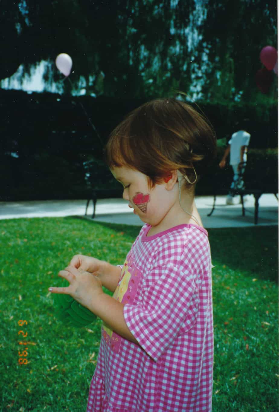A photo of Abigail Heringer, cochlear implant recipient, as a child