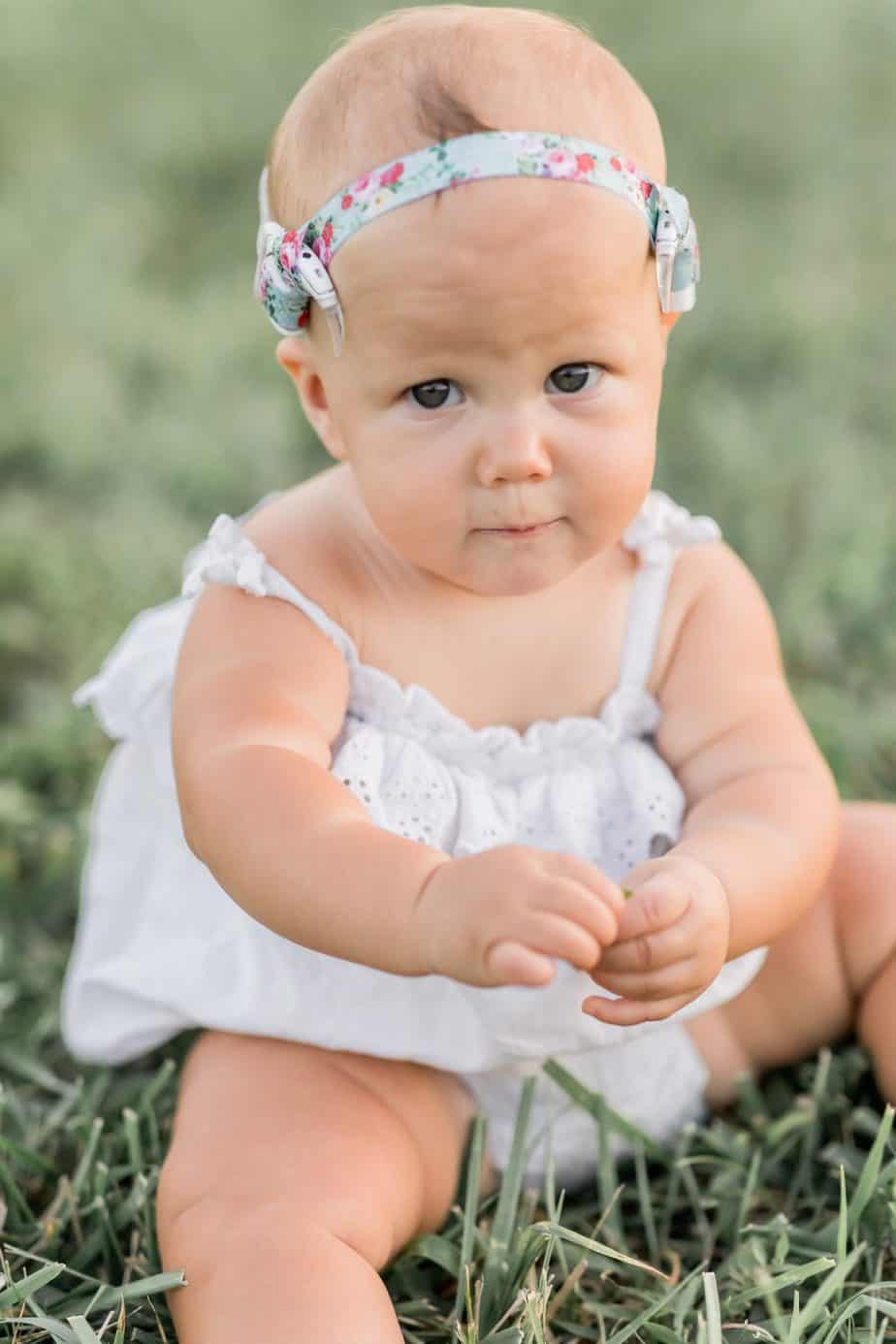 A picture of a child who lost her hearing due to meningitis