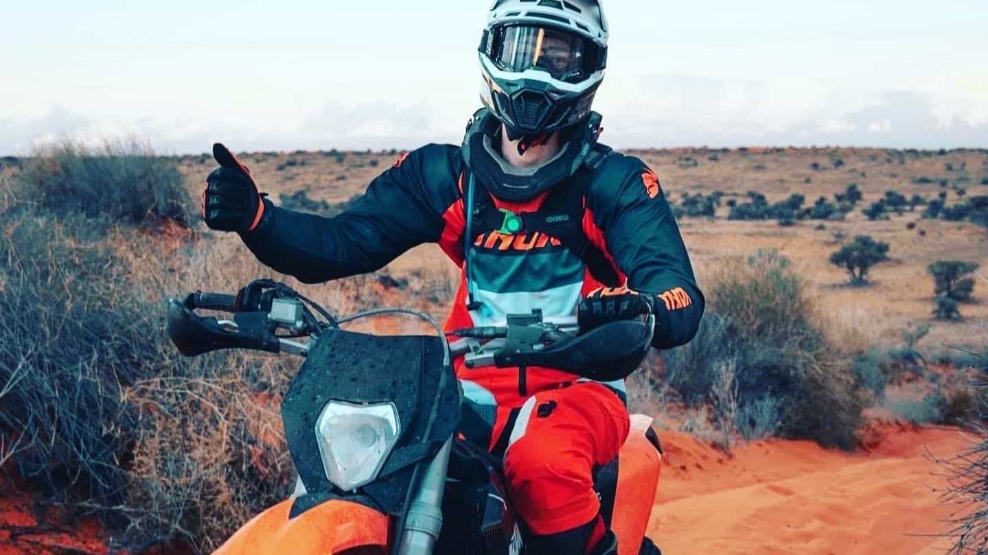 Cochlear implant recipient rides the dirt bike race of his life