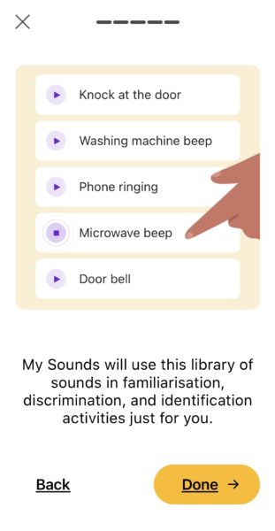 CoPilot helps to identify sounds.