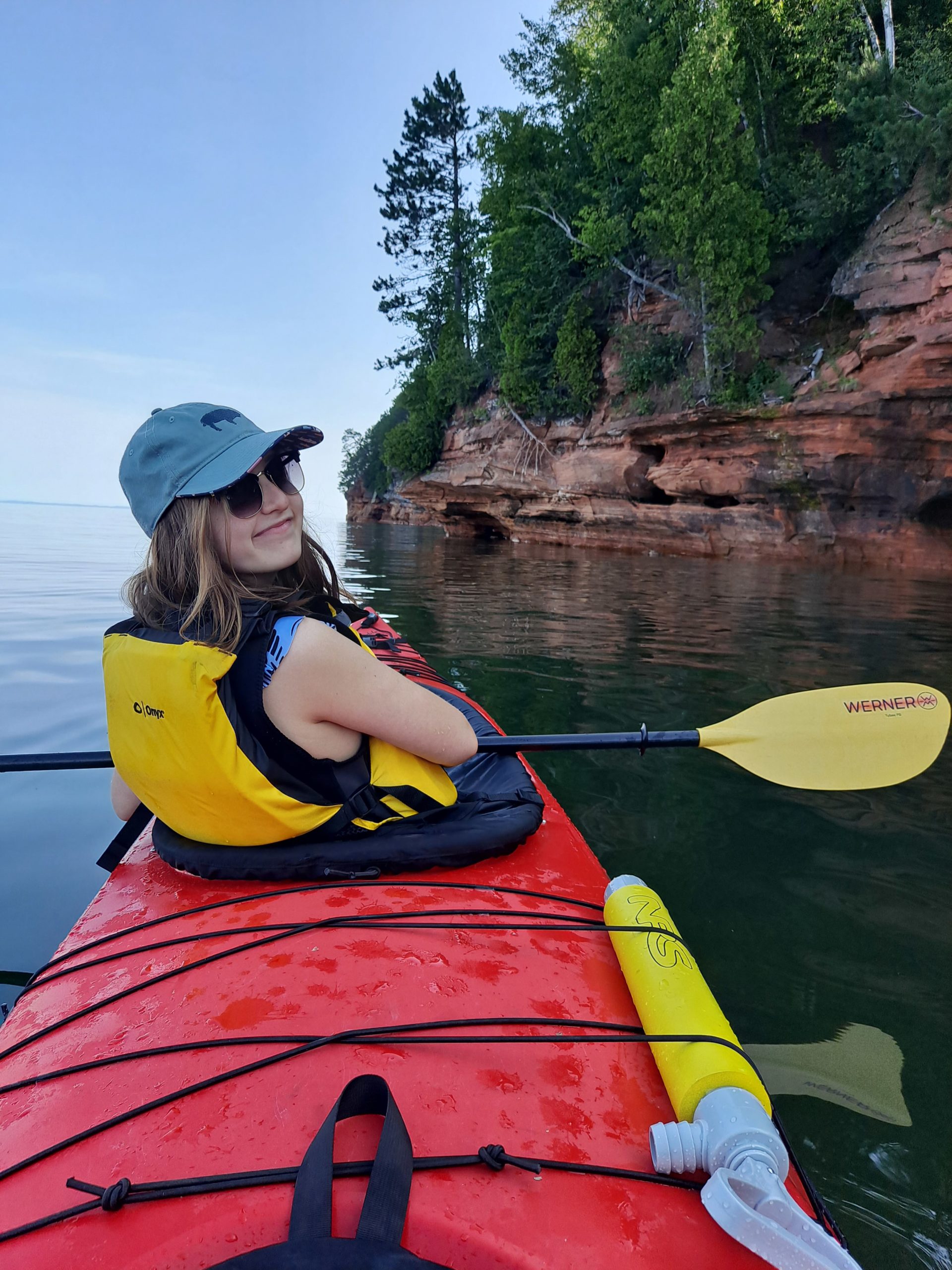 Michele, who is a cochlear implant recipient with progressive hearing loss, kayaking