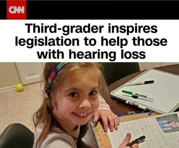 A screenshot from a recent CNN article showing Ally and her advocacy efforts through Microtia & Atresia Awareness Day. 