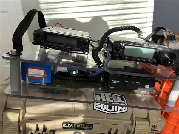 Randy, a cochlear implant recipient who uses daily rehab shares a picture of his Ham Radio setup. 
